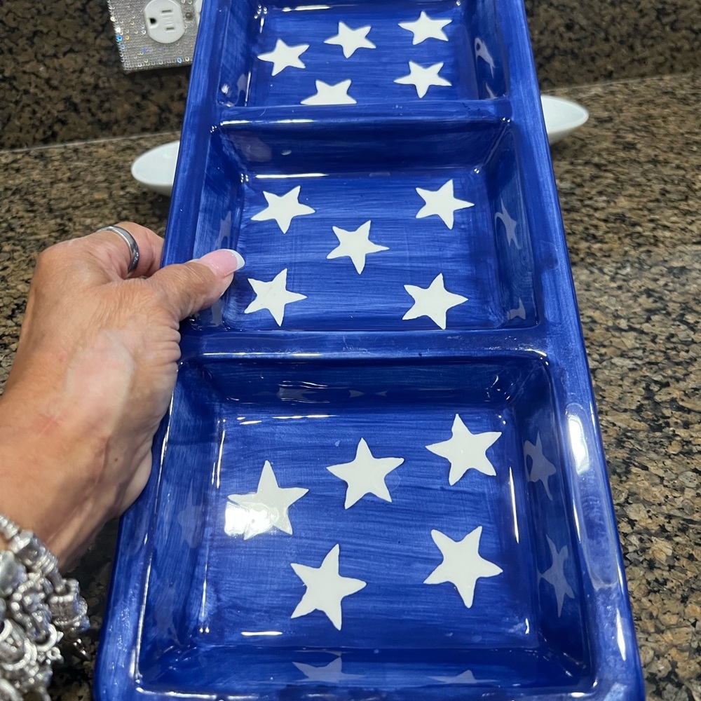 BLUE CERAMIC SERVER